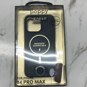 XO Poppy Midnight MagSafe Case for iPhone 14 Pro Max – Black Soft Touch